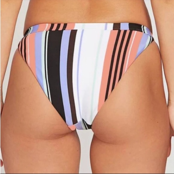 Volcom Stripe Tease Hipster Bikini Bottoms SZ S NWT - Picture 2 of 5